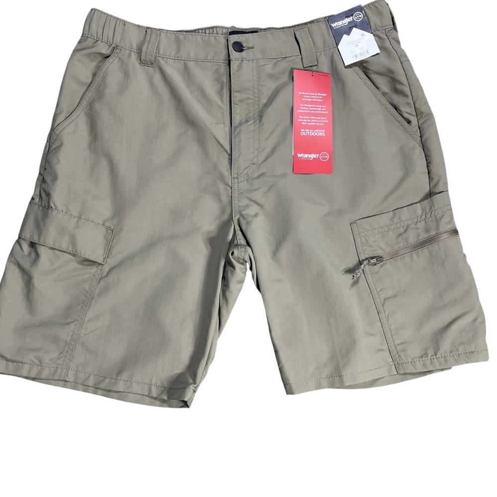 Wrangler Cargo Shorts Mens 34 All Terrain Peak Gear Performance Utility Fishing